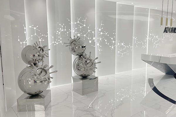 Stainless Steel Splatball Sculpture For Interior Decoration